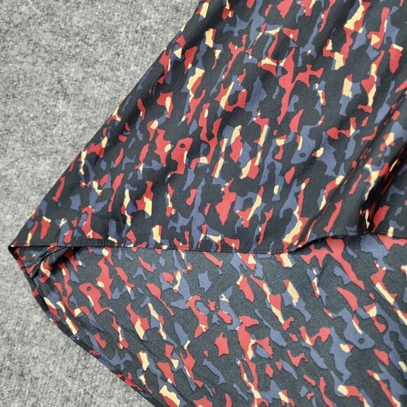 ba&sh Phoebe Midi Skirt Size Large 8 Multicolored Print Satin Career - Picture 6 of 16
